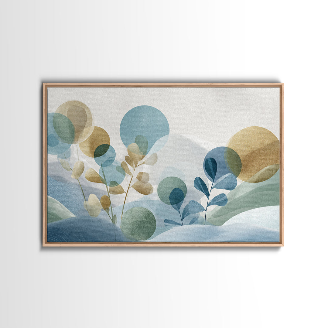 Abstract Circles Suggesting Calm Movement Framed Canvas Print, Waiting Room Art, Abstract Art, Waiting Room Decor, Calm, WRA-3x2-14