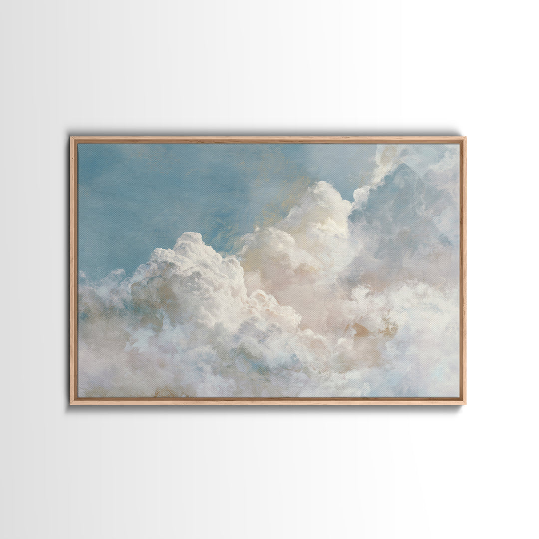 Large Cloudscape with Hopeful Light Framed Canvas Print, Waiting Room Art, Bauhaus Print, Waiting Room Decor, Fine Art, Calm, WRA-3x2-20
