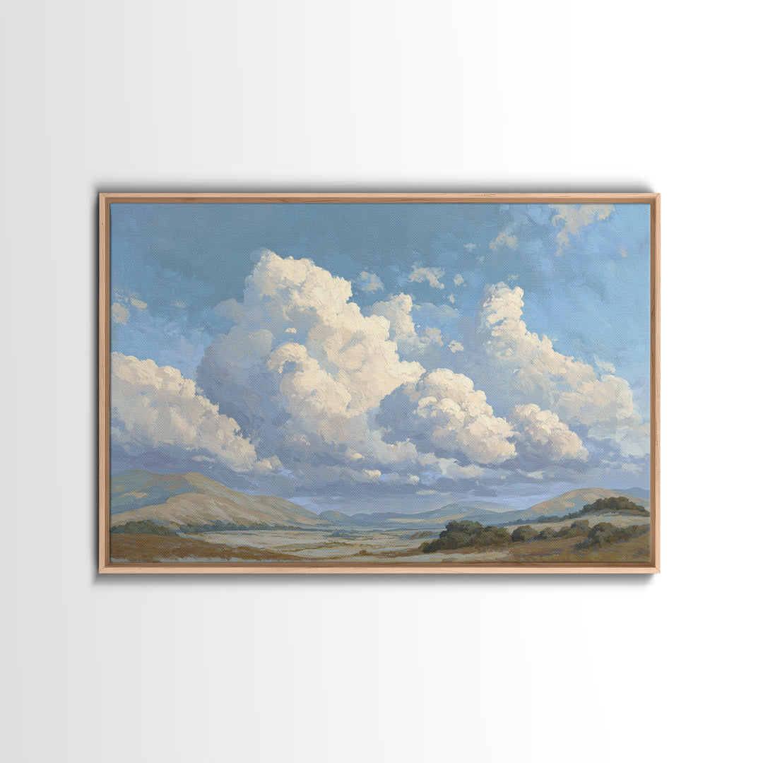 Large Cloudscape with Hopeful Light Canvas Print, Waiting Room Art, Abstract, Waiting Room Decor, Watercolor Art, Calm, WRA-3x2-44