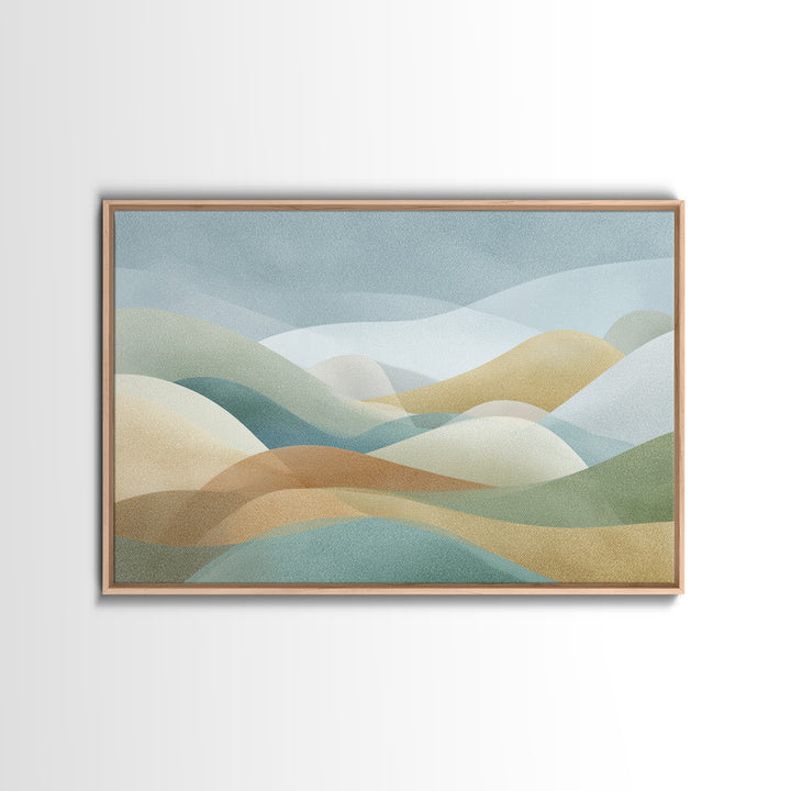 Pastel Rainbow Shapes for Pediatric Spaces Framed Canvas Print, Waiting Room Art, Bauhaus Print, Waiting Room Decor, WRA-3x2-70
