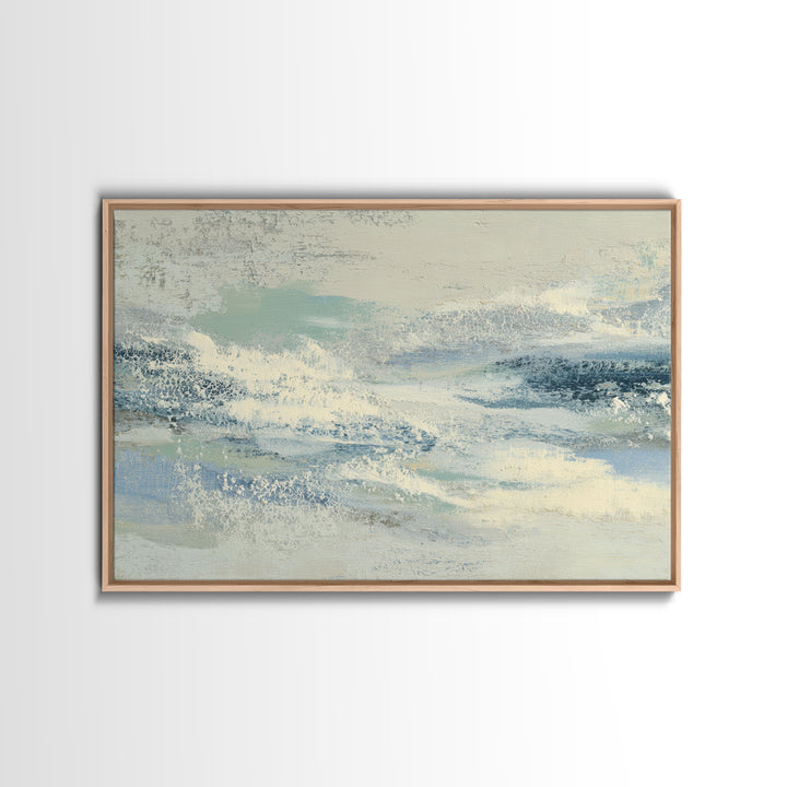 Soft Abstract Waves Framed Canvas Print, Waiting Room Art, Dental Wall Art, Waiting Room Decor, Abstract Art, Calm, WRA-3x2-78