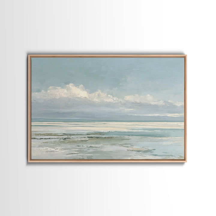 Coastal Horizon with Pale Sand and Water Canvas Print, Waiting Room Art, Dental Office Decor, Waiting Room Decor, Calm, WRA-3x2-85