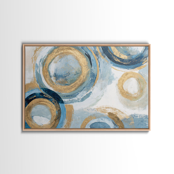 Abstract Circles Suggesting Calm Movement Framed Canvas Print, Waiting Room Art, Office Art, Waiting Room Decor, Abstract Art, WRA-3x2-86