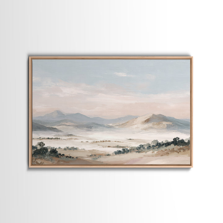 Warm Desert Sunrise Canvas Print, Waiting Room Art, Dental Art, Waiting Room Decor, Fine Art, Calm, Textured Painting, WRA-3x2-89