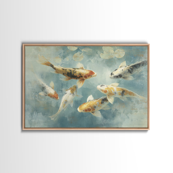 Gentle Koi Fish Canvas Print, Waiting Room Art, Digital Art Print, Waiting Room Decor, Fine Art, Calm, Fine Art Print, WRA-3x2-98