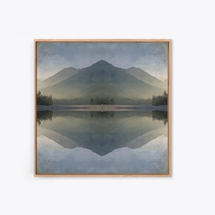 Sunrise Mountain Lake Reflection Canvas Print, Yoga Studio Art, Southwest Decor, Yoga Studio Decor, Fine Art, Balance, YSA-1x1-92
