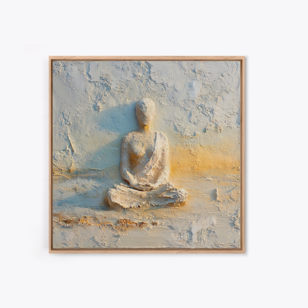 Seated Meditation Figure Canvas Print, Yoga Studio Art, Wall Art, Yoga Studio Decor, Fine Art, Balance, Metal Wall Decor, YSA-1x1-97