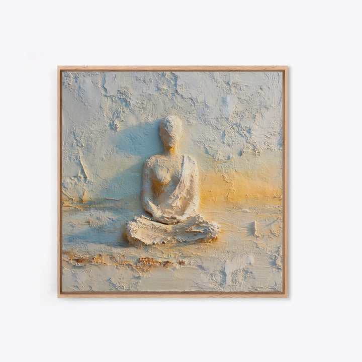 Seated Meditation Figure Canvas Print, Yoga Studio Art, Wall Art, Yoga Studio Decor, Fine Art, Balance, Metal Wall Decor, YSA-1x1-97
