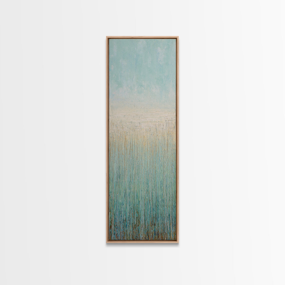 Abstract Breath Waves Framed Canvas Print, Yoga Studio Art, Art Print, Yoga Studio Decor, Fine Art, Balance, Large Wall Decor, YSA-1x3-19