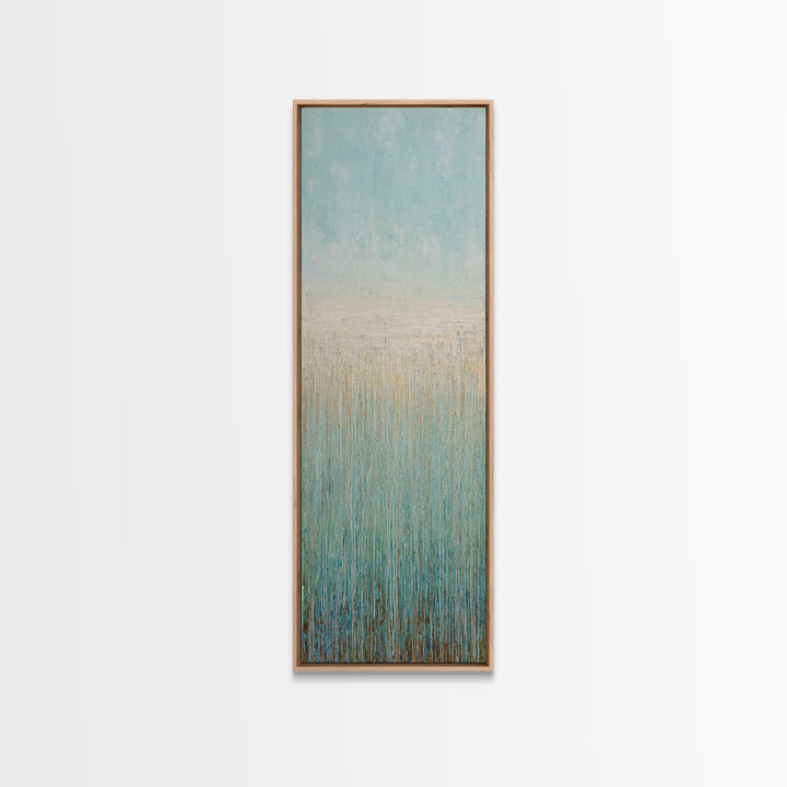 Abstract Breath Waves Framed Canvas Print, Yoga Studio Art, Art Print, Yoga Studio Decor, Fine Art, Balance, Large Wall Decor, YSA-1x3-19