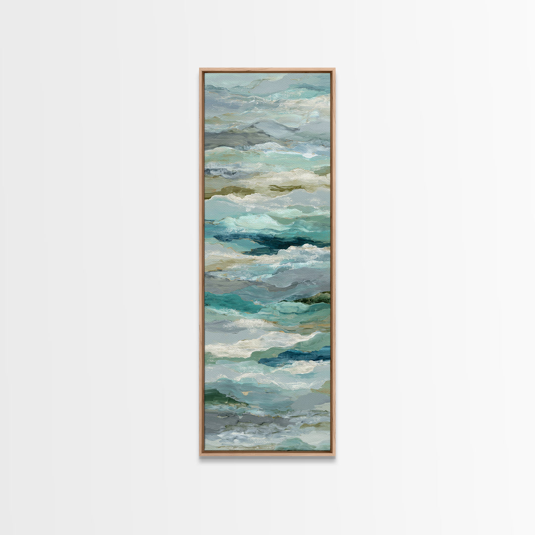 Abstract Breath Waves Canvas Print, Yoga Studio Art, Wall Art Print, Yoga Studio Decor, Abstract Art, Balance, Yoga Gift, YSA-1x3-43