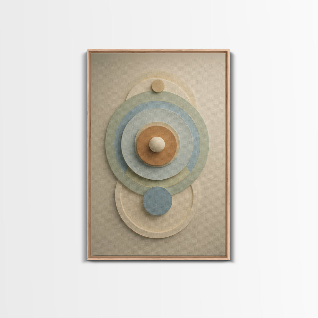 Chakra Color Circles Framed Canvas Print, Yoga Studio Art, Textured Painting, Yoga Studio Decor, Balance, Living Room Wall Art, YSA-2x3-22