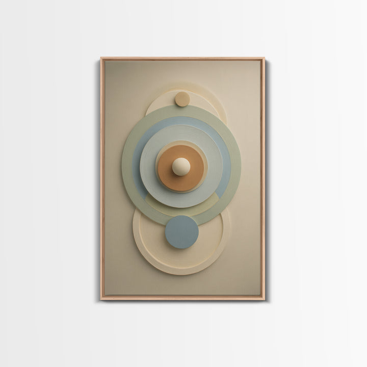 Chakra Color Circles Framed Canvas Print, Yoga Studio Art, Textured Painting, Yoga Studio Decor, Balance, Living Room Wall Art, YSA-2x3-22