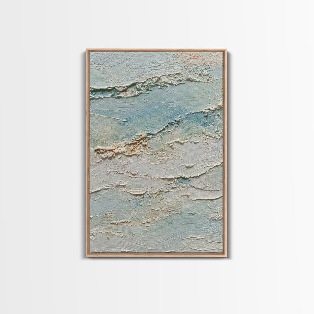 Abstract Breath Waves Framed Canvas Print, Yoga Studio Art, Yoga, Yoga Studio Decor, Abstract Art, Balance, Nature Prints, YSA-2x3-63
