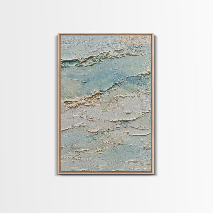 Abstract Breath Waves Framed Canvas Print, Yoga Studio Art, Yoga, Yoga Studio Decor, Abstract Art, Balance, Nature Prints, YSA-2x3-63