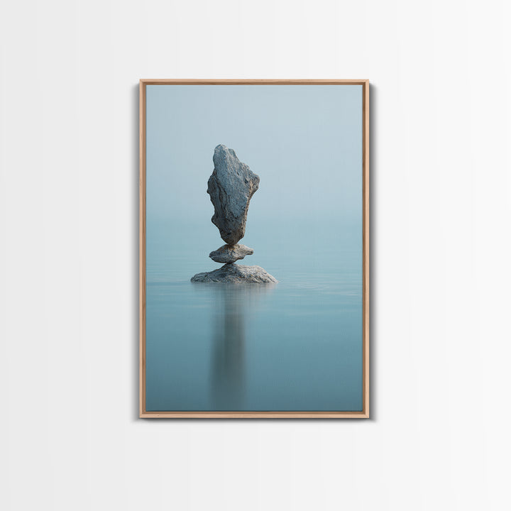 Ocean Horizon with Meditative Stillness Canvas Print, Yoga Studio Art, Living Room Wall Art, Yoga Studio Decor, Balance, YSA-2x3-96