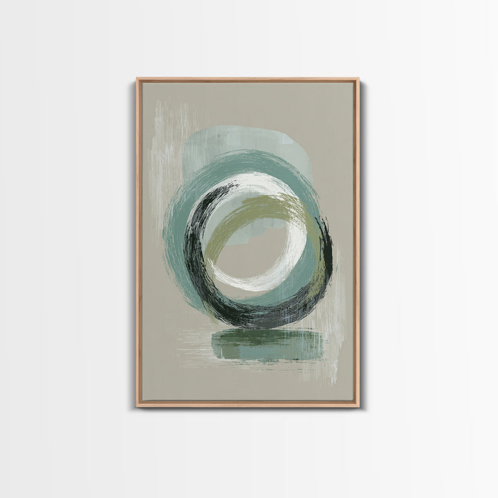 Minimal Zen Circle Brushstroke Canvas Print, Yoga Studio Art, Metal Wall Decor, Yoga Studio Decor, Fine Art, Balance, YSA-2x3-99