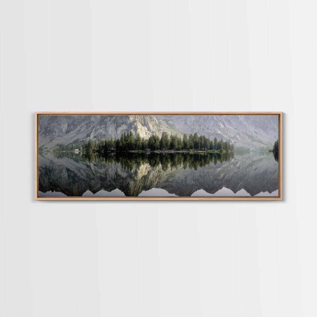Sunrise Mountain Lake Reflection Canvas Print, Yoga Studio Art, Gym Art, Yoga Studio Decor, Fine Art, Balance, Minimalist Decor, YSA-3x1-36