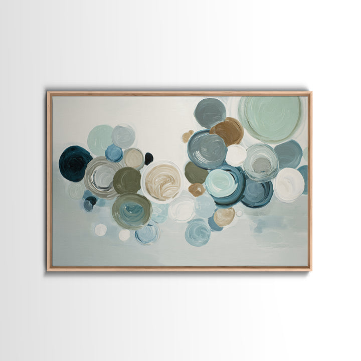 Chakra Color Circles Framed Canvas Print, Yoga Studio Art, Wall Art Print, Yoga Studio Decor, Fine Art, Balance, Yoga Gift, YSA-3x2-18