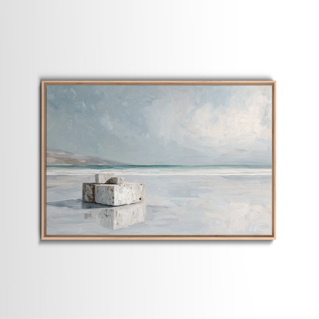 Peaceful Desert Horizon Framed Canvas Print, Yoga Studio Art, Black Artists, Yoga Studio Decor, Fine Art, Balance, Wall Decor, YSA-3x2-40