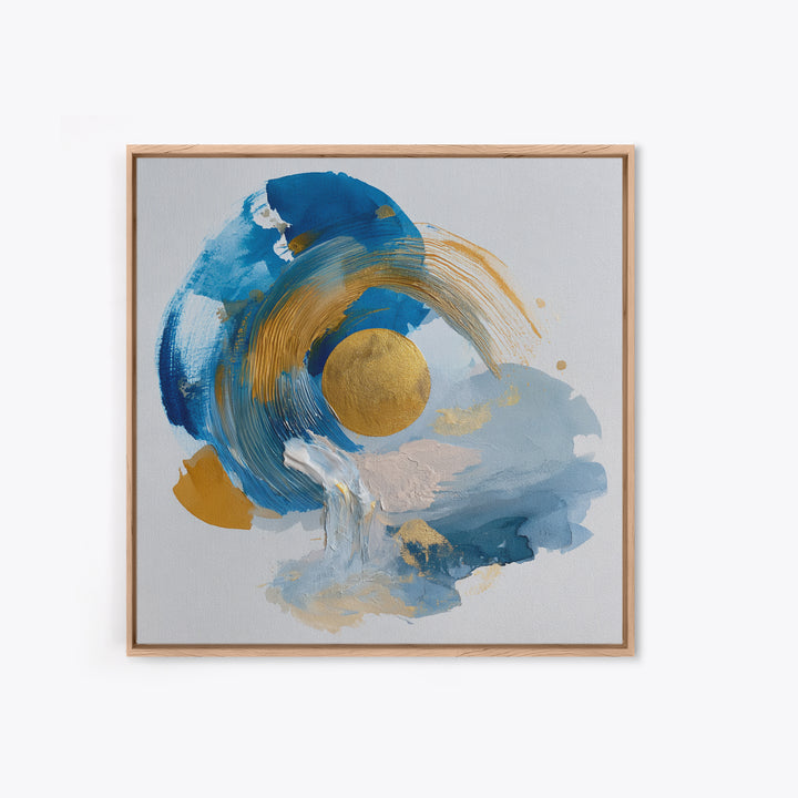 Single Black Ens Circle on Warm Paper Canvas Print, Zen Art, Art, Living Room Decor, Zen, Garden Art, Japanese Wall Art, ZEN-1x1-49