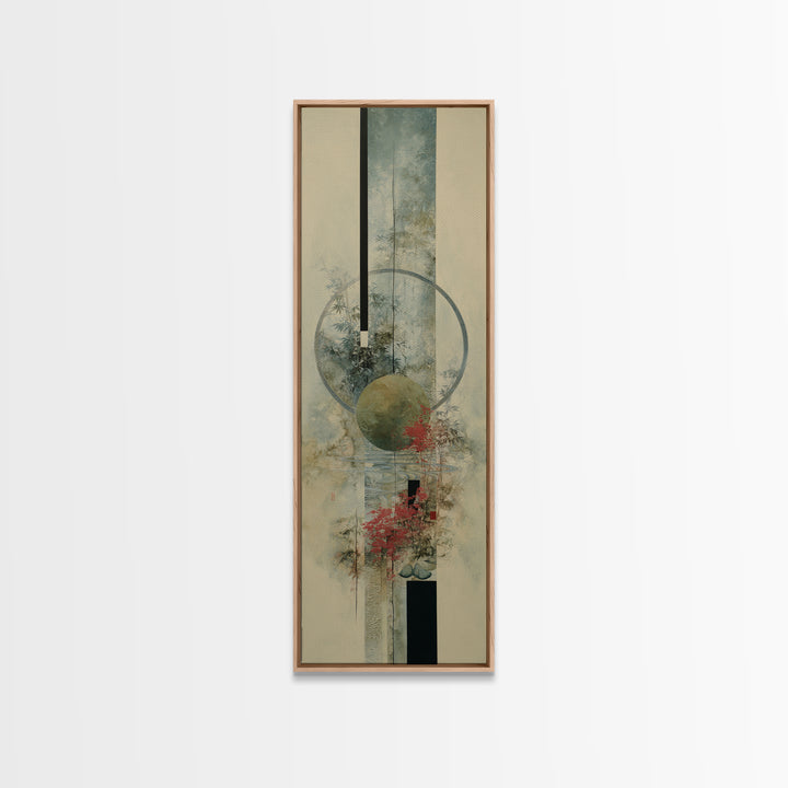 Abstract Balance of Circle Square and Line Framed Canvas Print, Zen Art, Flower Print, Living Room Decor, Abstract Art, Zen, ZEN-1x3-31