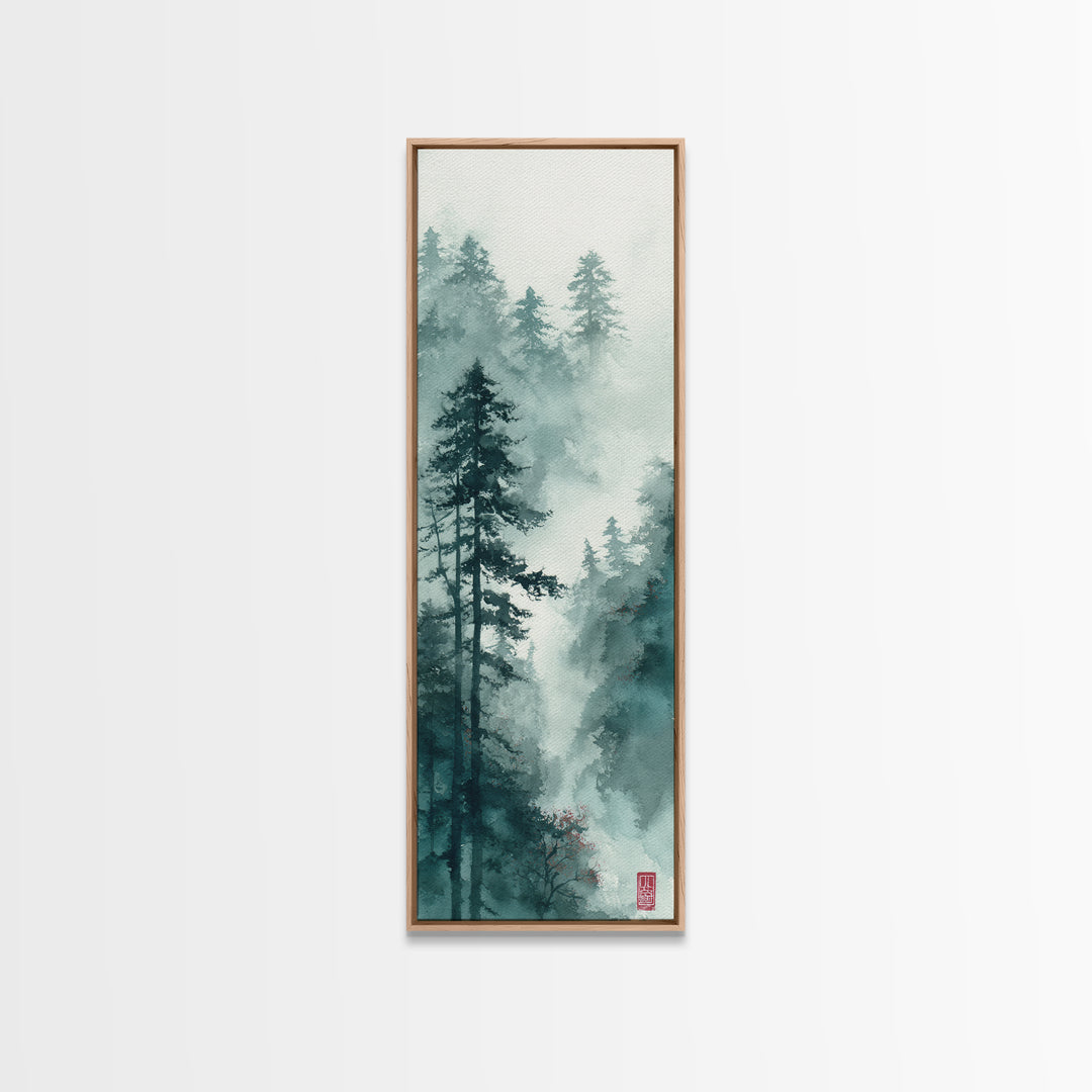 Calm Face with Closed Eyes and Simple Framed Canvas Print, Zen Art, Statement Artwork, Living Room Decor, Fine Art, Zen, ZEN-1x3-34