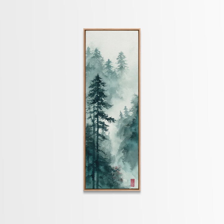 Calm Face with Closed Eyes and Simple Framed Canvas Print, Zen Art, Statement Artwork, Living Room Decor, Fine Art, Zen, ZEN-1x3-34