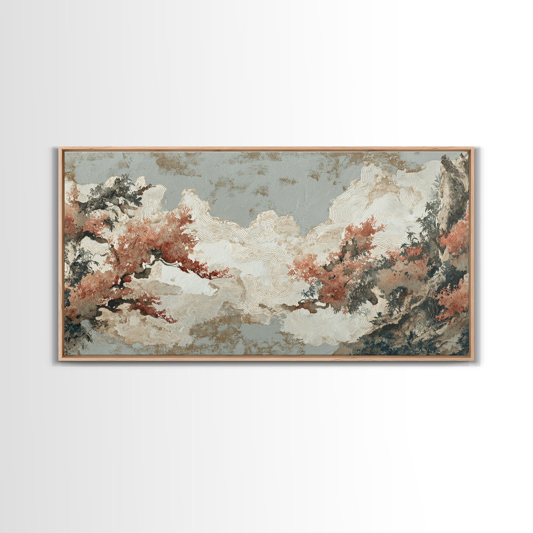 Raked Sand Garden Pattern from Above Canvas Print, Zen Art, Art, Living Room Decor, Zen, Garden Art, Japanese Wall Art, ZEN-2x1-2