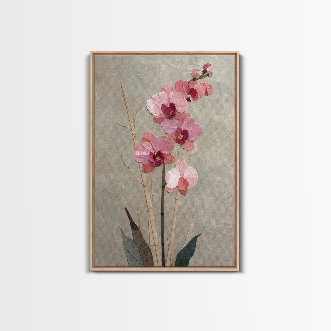 Single Orchid Stem Canvas Print, Zen Art, Boho Wall Art, Living Room Decor, Fine Art, Zen, Flower Print, Neutral Wall Art, ZEN-2x3-31