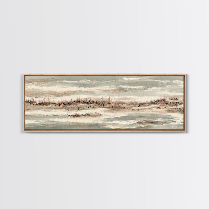 Raked Sand Garden Pattern from Above Canvas Print, Zen Art, Japanese Decor, Living Room Decor, Fine Art, Zen, Luxury Decor, ZEN-3x1-46
