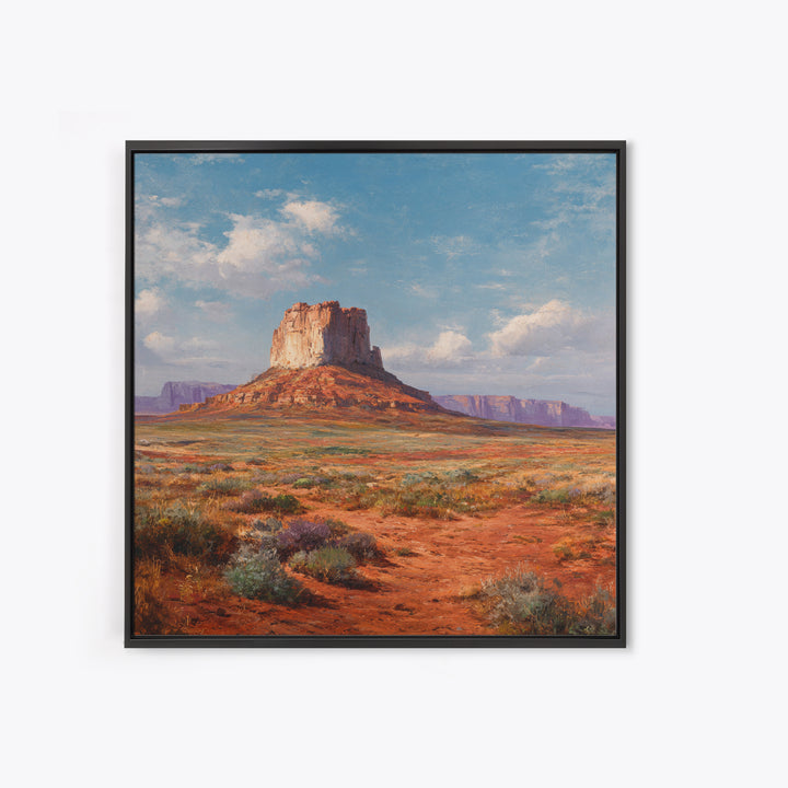 Monument Valley Desert Butte Wall Art, Western Landscape Canvas Print, Rustic Southwest Home Decor