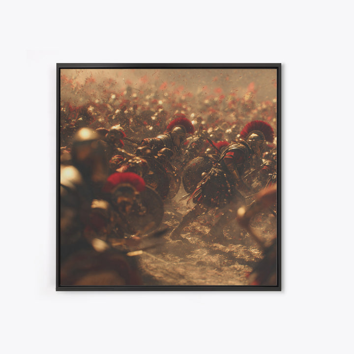 Roman Soldiers Charging Through Dusty Battle Wall Art, Historical Art Print, Masculine Man Cave Decor, Gift For Him, Classic Art