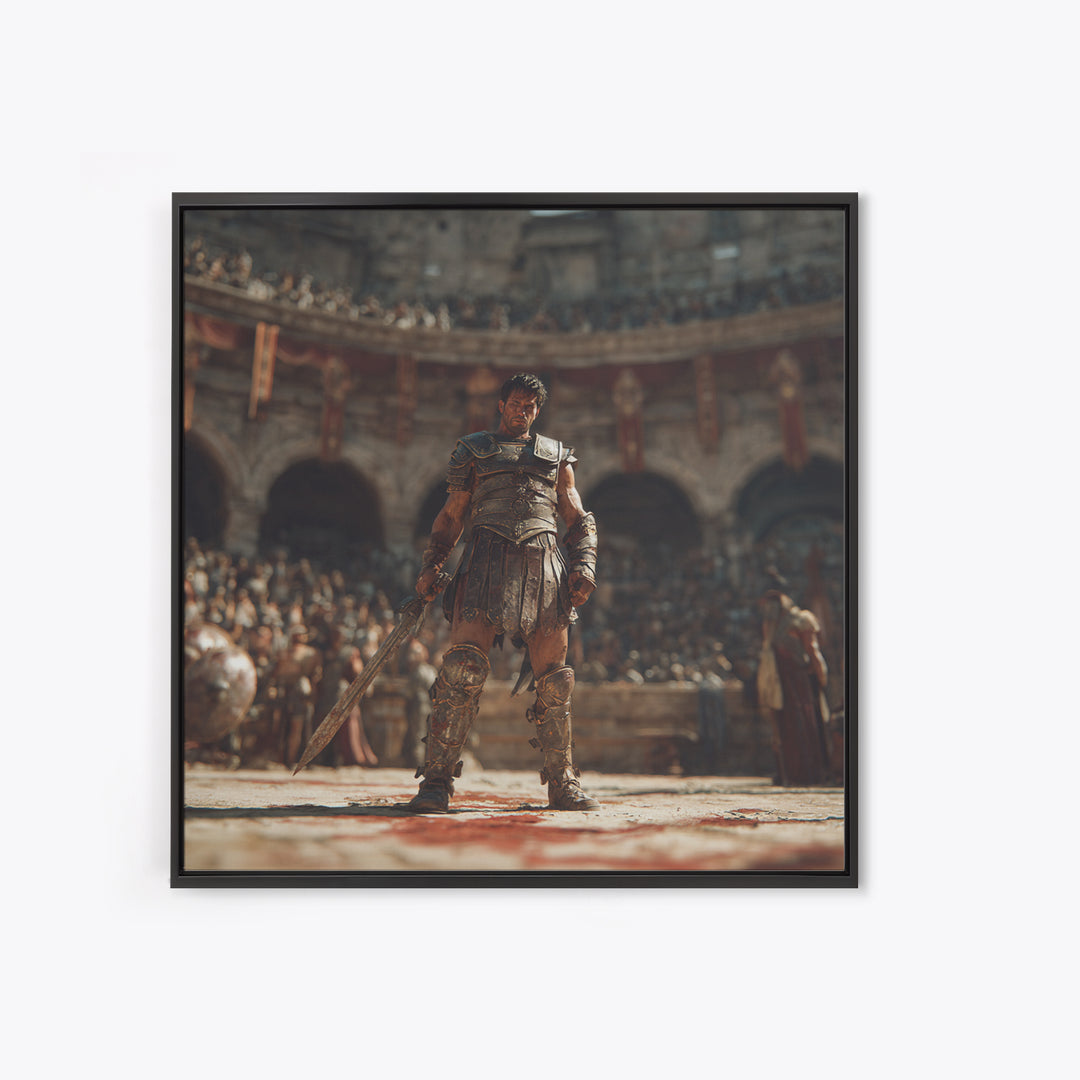 Bloodied Gladiator In Roman Arena Canvas Print, Ancient Warrior Wall Art, Classical History Decor, Gift For Him, Man Cave Decor