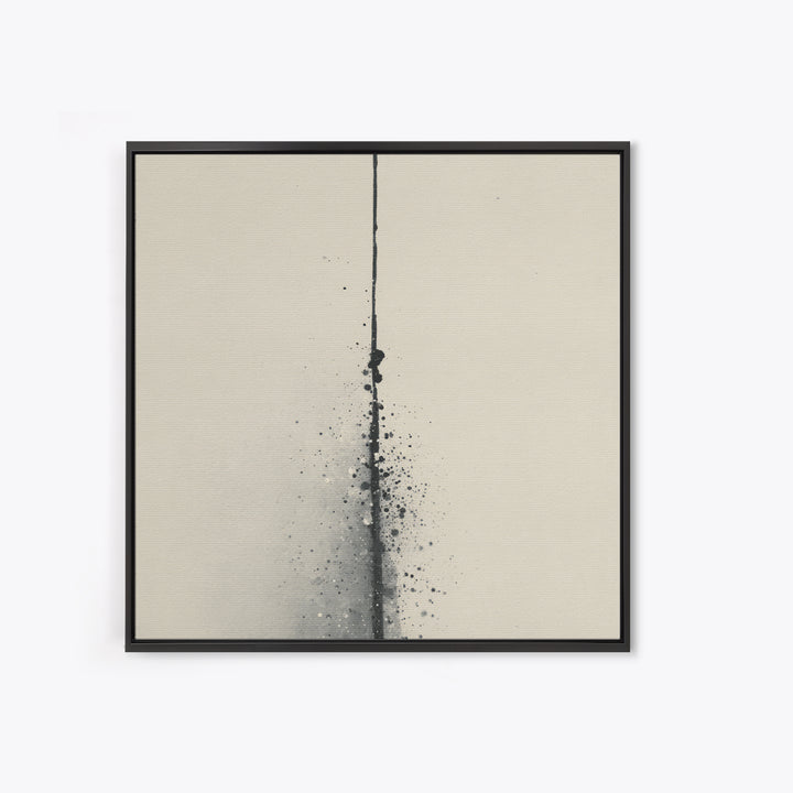 Minimal Black Ink Line And Splatter Abstract Wall Art Print, Modern Monochrome Home Decor, Neutral Minimalist Wall Art