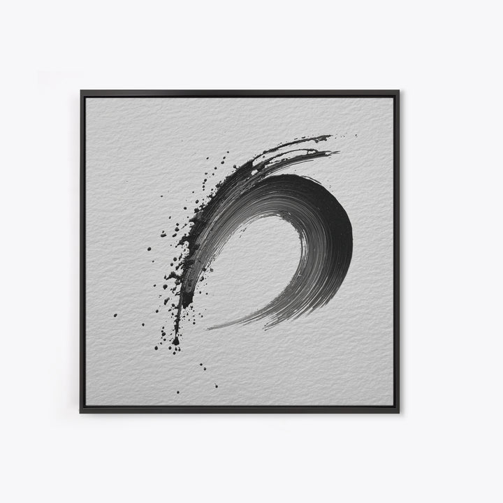 Zen Enso Brush Stroke Minimalist Black And White Wall Art Japanese Calligraphy Painting Modern Decor Minimalist Wall Art Print