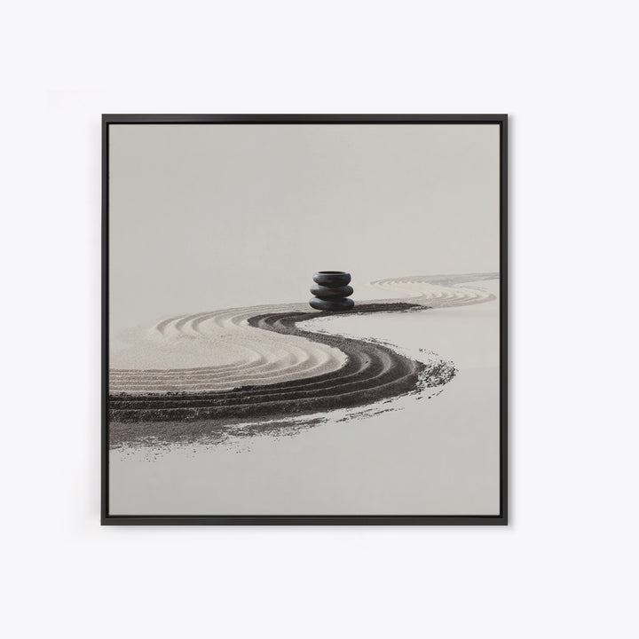 Minimalist Zen Sand Path Wall Art, Neutral Abstract Landscape Print, Japandi Home Decor, Calming Modern Wall Art