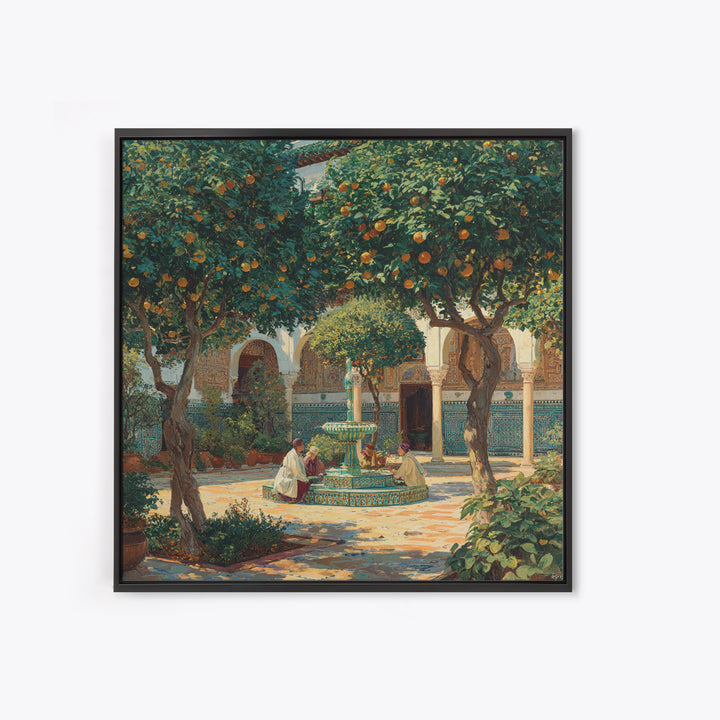 Moroccan Orange Tree Courtyard Wall Art, Islamic Architecture Fine Art Print, Mediterranean Home Decor, Travel Inspired Gift