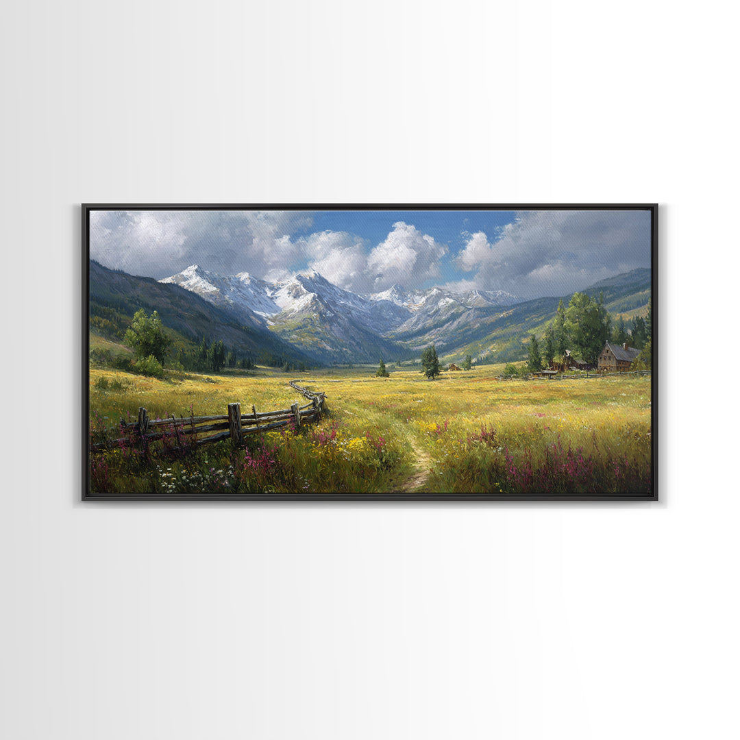 Dramatic Autumn Fire Landscape Painting With Burning Grass And Fiery Sky Wall Art