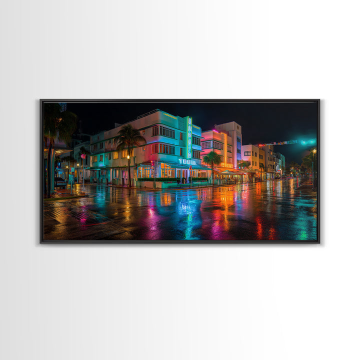 Mystical Vibrant Forest Reflection Magical Wall Art Canvas Print For Enchanted Home Decor And Cozy Living Room