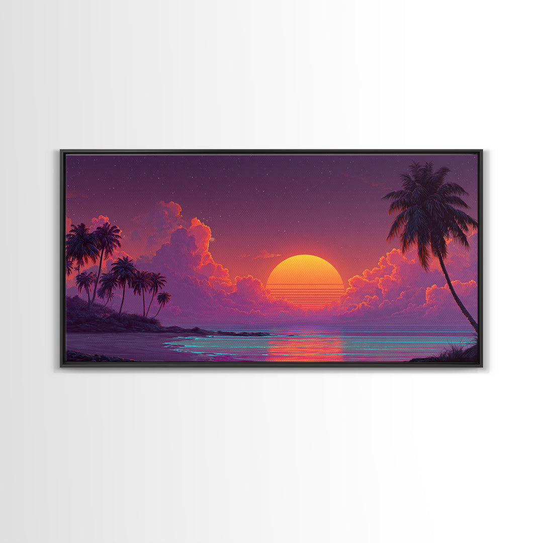 Dreamy Mystical Staircase In Purple And Blue Tones Abstract Fantasy Painting Canvas Print Wall Art For Living Room Boho Decor