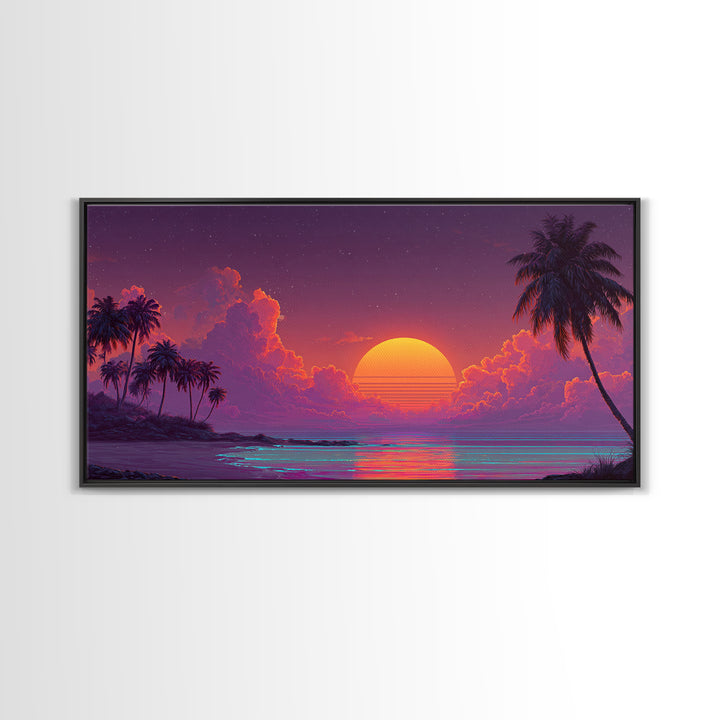 Dreamy Mystical Staircase In Purple And Blue Tones Abstract Fantasy Painting Canvas Print Wall Art For Living Room Boho Decor