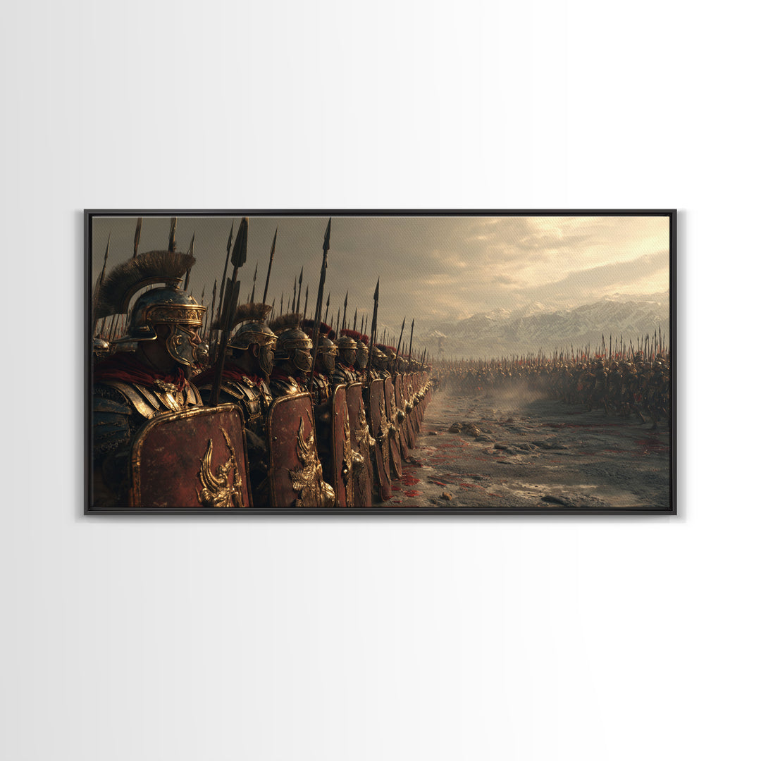 Epic Roman Legion Army Ancient Warriors Battlefield Military Wall Art Canvas Print Perfect For History Buffs And Office Decor