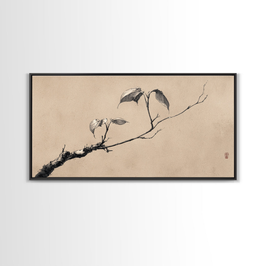 Rustic Old Wooden Boat Water Lily Pond Classic Landscape Painting Framed Canvas Print