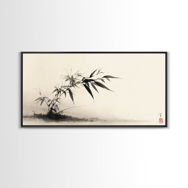 Autumn Mountain Canyon Landscape Painting Framed Canvas Print Large Wall Art Rustic Home Decor For Living Room Bedroom Office Wall Decor