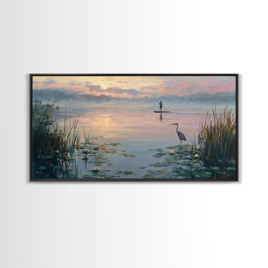Dramatic Night Mountain Scene With Neon Glow And Digital Landscape Retro Futuristic Wall Art Canvas Print