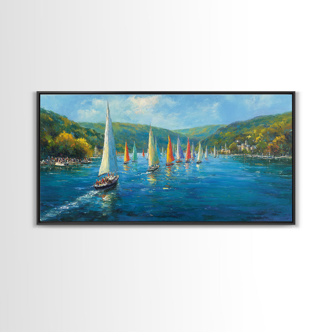 Sunset Neon Tropical Beach Painting Wall Art Canvas Print Vibrant Coastal Home Decor For Living Room And Office