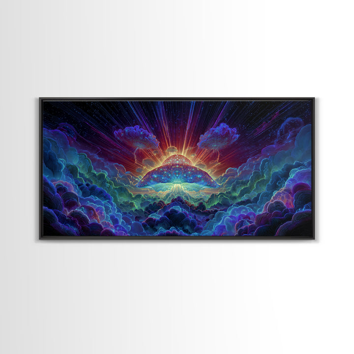 Colorful Psychedelic Abstract Art Painting Canvas Print Wall Art For Home Office Living Room Modern Contemporary Artwork Large Wall Art