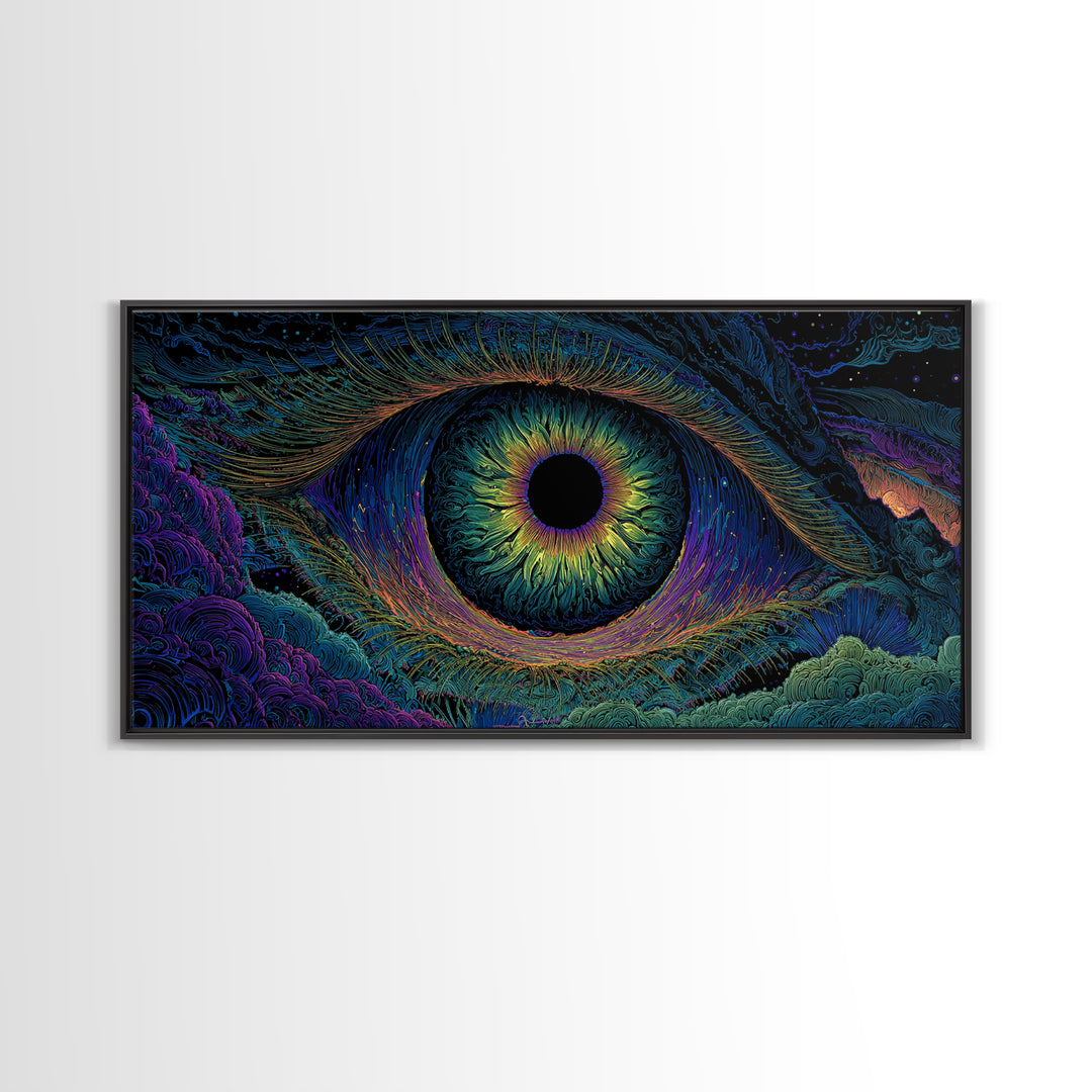 Vibrant Swirling Forest Sunset Painting Canvas Print Wall Art Large Framed Canvas Print Boho Home Decor Modern Wall Art Living Room Decor