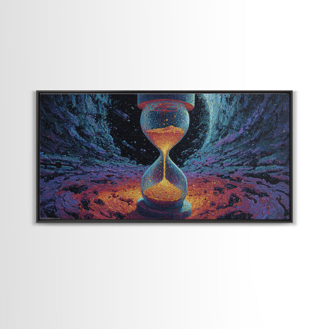 Vibrant Neon Sunset Mountain Landscape Retro Futuristic Style Canvas Print Modern Wall Art For Bedroom Or Office Decor